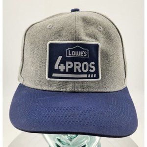 Lowe’s Hat Lowes 4 Pros Hat Blue Snapback Hat Adjustable Hat Cap